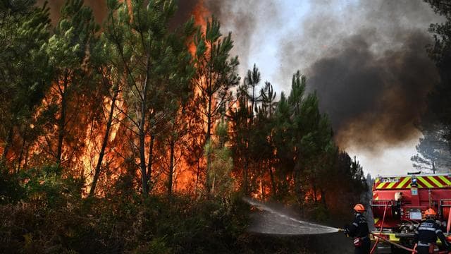 Waldbrände : Neue Waldbrände in Frankreich und Spanien ausgebrochen