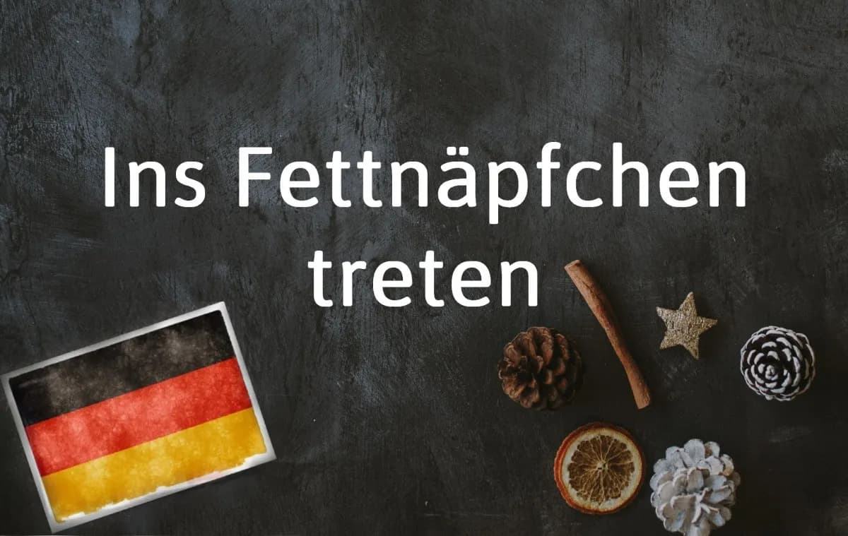 
            German phrase of the day: Ins Fettnäpfchen treten
        