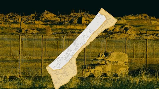 Gazastreifen: Satellitenbilder zeigen: Ein Erdwall, 23 Kilometer lang