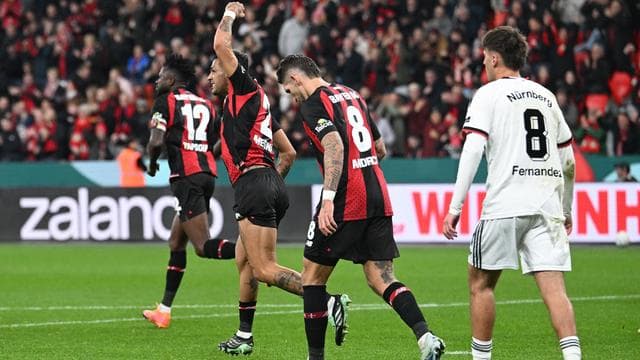 DFB-Pokal: Nach Aufholjagd: Bayer 04 wendet Pokal-Aus gegen Nürnberg ab