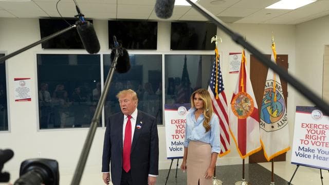 US-Parlamentswahlen: Er kam persönlich: Trump hat Stimme für Midterms abgegeben
