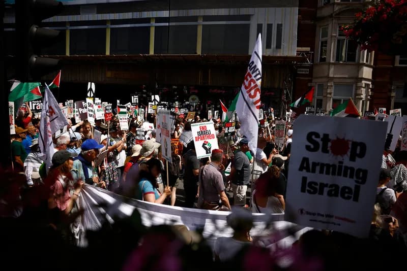 Tens of thousands join pro-Palestinian marches across Europe